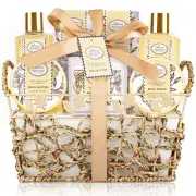 Bath & Shower Spa Gift Basket Set, with English Pear & Freesia Fragrance Bath...