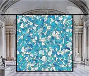 Window Sticker Stained Glass Film Color Window Church Electric Glass Frostatic Sticker, Frosted Intimacy Opaque Window Sticker,G,70x120cm /4149 (Color : C, Size : 80x120cm(32"x40"))