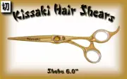 Kissaki Pro Hair Scissors 6.0" Shobu Gold Titanium Hair Cutting Shears