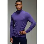 Mens Midnight Man Active Breathable Regular Fit Marl 1/4 Zip Top