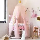 Bedcover Curtain with Crown Decor Decorative Kid Room Round Top Princess Bed