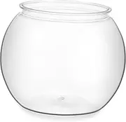 Totority Small Round Plastic Aquarium Tank Durable Clear Fish Bowl for Desktop Use for Goldfish Shrimp Turtle and Crab Compact for Home Office Decoration