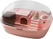 Large Hamster Cage - Large Pet Cage Safe and Comfortable Gerbil House | Hamster Cage Golden Bear Super Villa, Clear Acrylic Hamster for Home, Gerbil