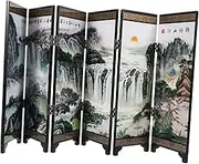 Mini Chinese Style Screen Model Desktop Ornament Decorative Screen Decor Sturdy Wood Material