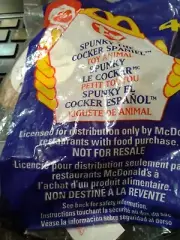 McDonald's Teenie Beanie Baby's Spunky the Cocker Spaniel with Errors Brand New