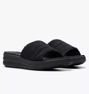 Clarks CLOUDSTEPPERS Drift Petal Sandals SlipOn Cushion Navy Blue Women 9.5M