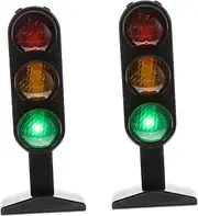 ERINGOGO 2pcs Traffic Light Toy Traffic Lights Traffic Signs Toys Car Mats Traffic Light Flashing Traffic Light Model Traffic Signals Lamp Toy Developmental Toys Traffic Model Toys Plastic