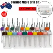 10 PCS 0.1-1.0MM Carbide Micro Mini Drill Bit Tungsten Steel Rotary Tools AU