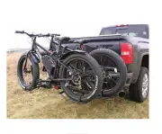 2 Fat Bike Rack Carrier Vehicle Mount Truck Hitch Heavy Duty Folding w/ Lock