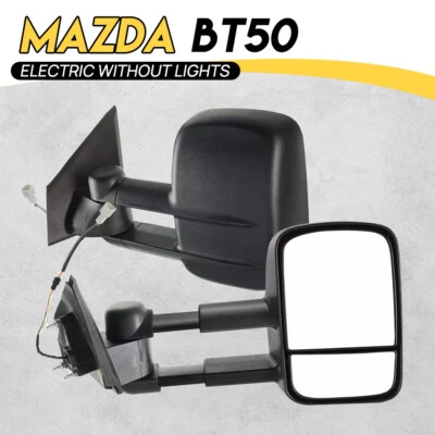 2x Extendable Towing Mirrors for Mazda BT-50 UP UR 2012-2019 Black AU (for: Mazda)