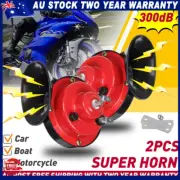 2X Super Horn 12V 300DB Super Loud Horn Motorcycle Snail Car Truck Boat Train AU (for: Daihatsu)
