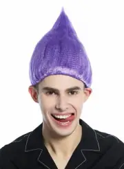 Wig Ladies Men's Carnival Halloween Purple Backcombs Troll Elf Wig