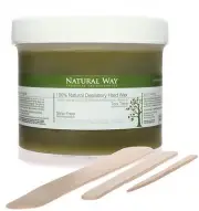 TEA TREE OIL Natural Way 24oz/680g Depilatory Hard Wax with 150 Applicators