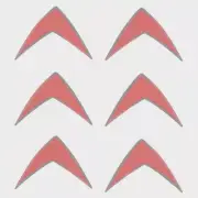 Chaparral Boat Vent Graphic Decals 14.00348 | SSI Stickers Red (Set Of 6)