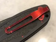 Red Titanium Deep Carry Pocket Clip & Screw Set For Kershaw Blur 1670BLK Knife