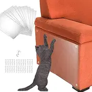 12 Pack Cat Scratch Furniture Protector, 17 * 12 Inch Couch Sofa Scratch Guard for Cats, Clear Anti Cat Scratching Deterrent Tape Plastic Sofa Corner Adhesive Training Tape