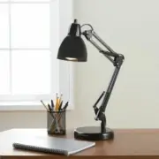 Classic Style Black Finish Architect Task Desk Work Lamp with Fluorescent Bulb