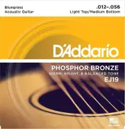 D'Addario EJ19 Phosphor Bronze Acoustic Guitar Strings 12-56