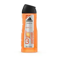 在飛比找PChome24h購物優惠-愛迪達adidas男用三效極限動力潔顏洗髮沐浴露400ml