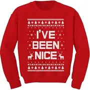 [Tstars] I'm On The Nice List Funny Ugly Christmas Toddler/Kids Sweatshirt