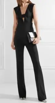 Narciso Rodriguez Cage Top Virgin Wool Jumpsuit SIZE 46 IT Retails $2,295