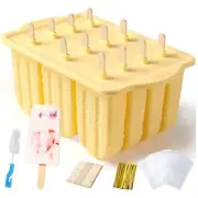 BPA FREE Frozen Popsicle Molds, Ice Cream Pop Maker Freezer Tray Fruit Kit