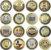 Pokerguard Poker Card Guard Set of 15 Real Gold Plated Poker Accessories Collector's Set