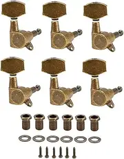 CIMAXIC 6pcs Guitar Metal Tuning Pegs Guitar Pegs Metal for Beginners Professionals