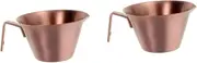 MUCKLILY Pcs Breastmilk and Milk Spoon Stainless Steel Espresso Measuring Cup Half Cup Dog Food Scoop Long Handle Tool