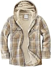 WINDFIT Women's Full Zip Fleece Flannel Jacket Plaid Sherpa Lined Jacket for Women