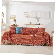 Verstile Couch Cover-Aztec Pattern Sofa Throw Cover Thick Soft Chenille