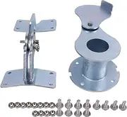 Chamixx Heavy Duty Lid Hinge and 2" Teardrop Flanged Exhaust Vent Damper Compatible with UDS 55 Gallon Ugly Drum Smoker Stack Damper Valve BBQ Smoker