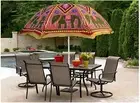 Elephant Embroidery Indian Cotton Garden Umbrella Home &Wedding Pool Sunshade