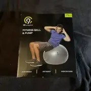 Champion Fitness Exercise Ball And Pump And Exercise Chart 75cm Brand New