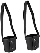 PAMINGONO 2pcs Handheld Drink Carrier Sleeve Stylish Insulated Cup Holder with Portable Handle for Tumblers Bottles Elegant Black Design for Easy Carrying Picnics Commutes