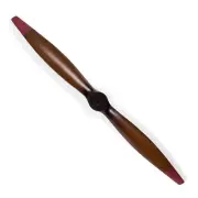 WWI Replica Wooden Airplane Propeller with Red Tips - Handcrafted Large Decor