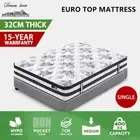 Dream Lover SINGLE SIZE Medium Firm Mattress Bed Pocket Spring Ultra HD Foam