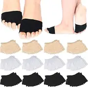 [Unittype] 12 Pairs Toe Topper Socks for Women Peep Toe Half Toe Socks for High Heels Flats Boots