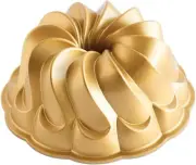 Nordic Ware Pirouette Bundt Pan - 10 Cup Capacity, Gold Color, Oven Safe