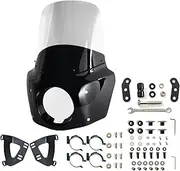 Motorbike Cowls Fairing Wind Deflector 15" Windshield Only Fit for Harley Softail Low Rider S FXLRS 2020-2024 Cowls Set(B)