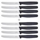 Victorinox 8pc Steak Knife Paring Knife Wavy Edge Round Tip BlackSwiss Made