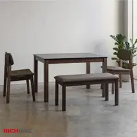 在飛比找momo購物網優惠-【RICHOME】黑麗可延伸餐桌椅組/休閒桌椅/工作桌椅(1