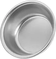 Ciieeo Sauce Dish Condiment Plate Round Metal Dipping Plate Small Soy Sauce Dishes 7cm Silver