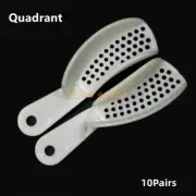 10Pairs Plastic Disposable Impression Trays Central Dental Denture tray Quadrant