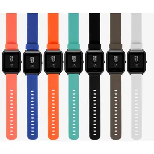 20mm矽膠錶帶 適用於華米 Amazfit Bip BIT PACE Lite青年智能手錶多色錶帶 時尚 運動 透氣