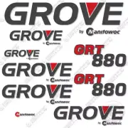 Fits Grove GRT880 Decal Kit Rough Terrain Crane Replacement Sticker Set GRT 880