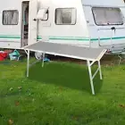 Folding Trestle Table Stores Easily Portable Desk for Camping Kitchen Events
