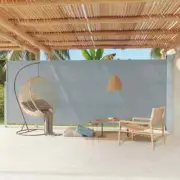 Patio Retractable Side Awning 220x600cm Grey Outdoor Shade Canopy