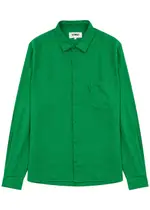 Ymc Curtis Linen Shirt - Green - XL XL