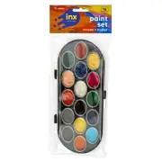 Painting Kit 16 Water Colors Paint Palette Case Box Watercolour set With 2 Brush